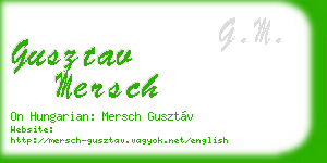 gusztav mersch business card