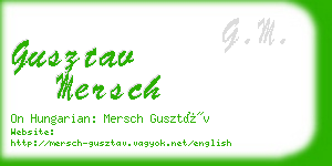 gusztav mersch business card